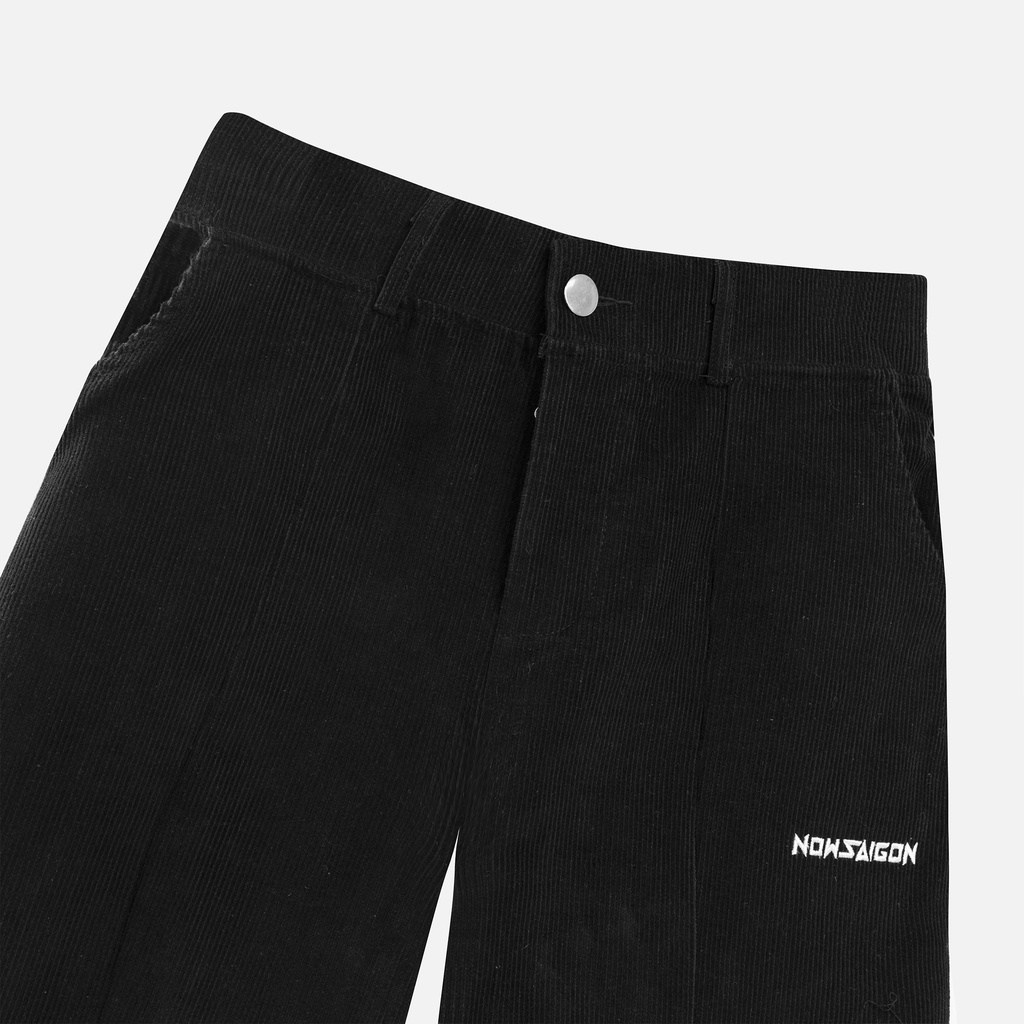 Quần NEEDS OF WISDOM Corduroy Pants - Black - Local Brand Chính Hãng