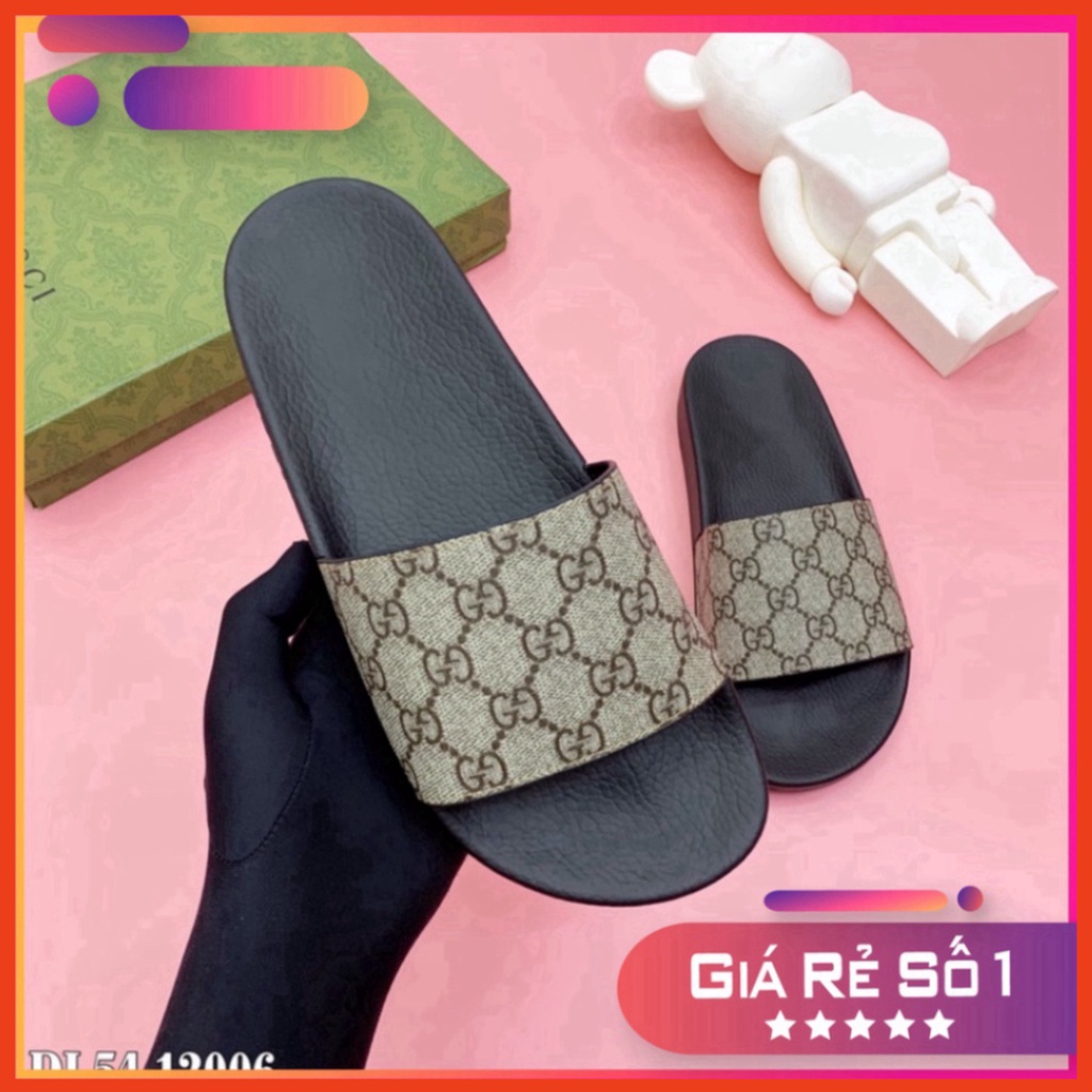 Dép nam quai da hoạ tiết vân dập nổi vàng -T030 Rẻ Nhất Shopeee Xmenshop Xmenshop3