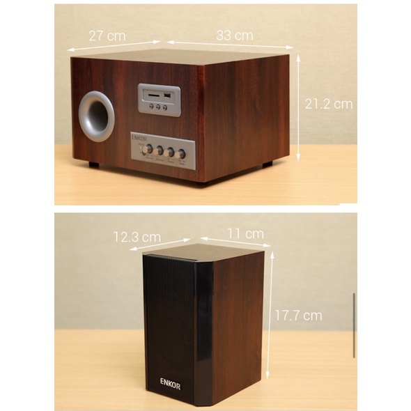 Loa vi tính Bluetooth Enkor S2850 Nâu