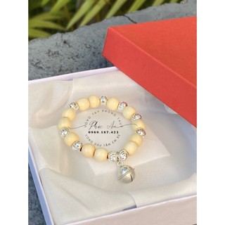 Vòng Dâu Tằm 9 Bi Bạc + Lắc Bạc Cho Bé Gái - [ TẶNG KÈM VÒNG DÂU TRƠN + TÚI HẠT DÂU & CHỈ ĐỎ DỰ PHÒNG]