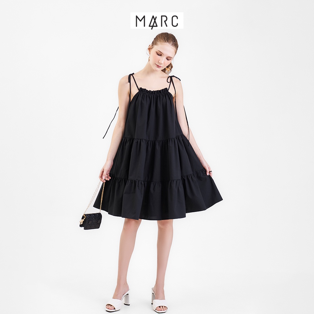 Đầm nữ MARC FASHION dây cổ rút dây 3 tầng CBVH057922