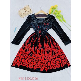Đầm Nhung Đi Tiệc, BIGSIZE, FREESIZE, 2hand