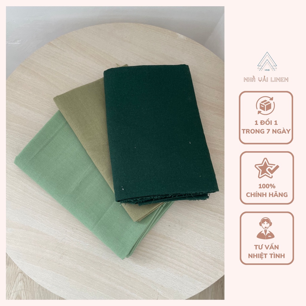 Vải Bột Trơn Nhà Vải Linen Tone Xanh - Ren Nhà Vải Linen Mềm Mại Độ Dày Vừa Đủ Chất Liệu An Toàn Cho Da