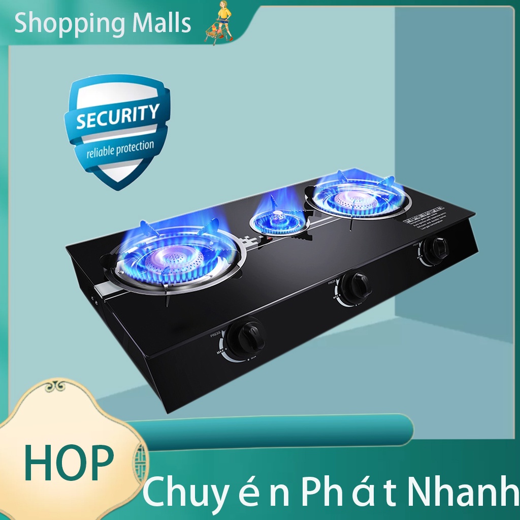 Bếp Gas Đôi Hồng Ngoại Mặt Kính Cường Lực Tiết Kiệm Gas FUJISHI LIVORNO