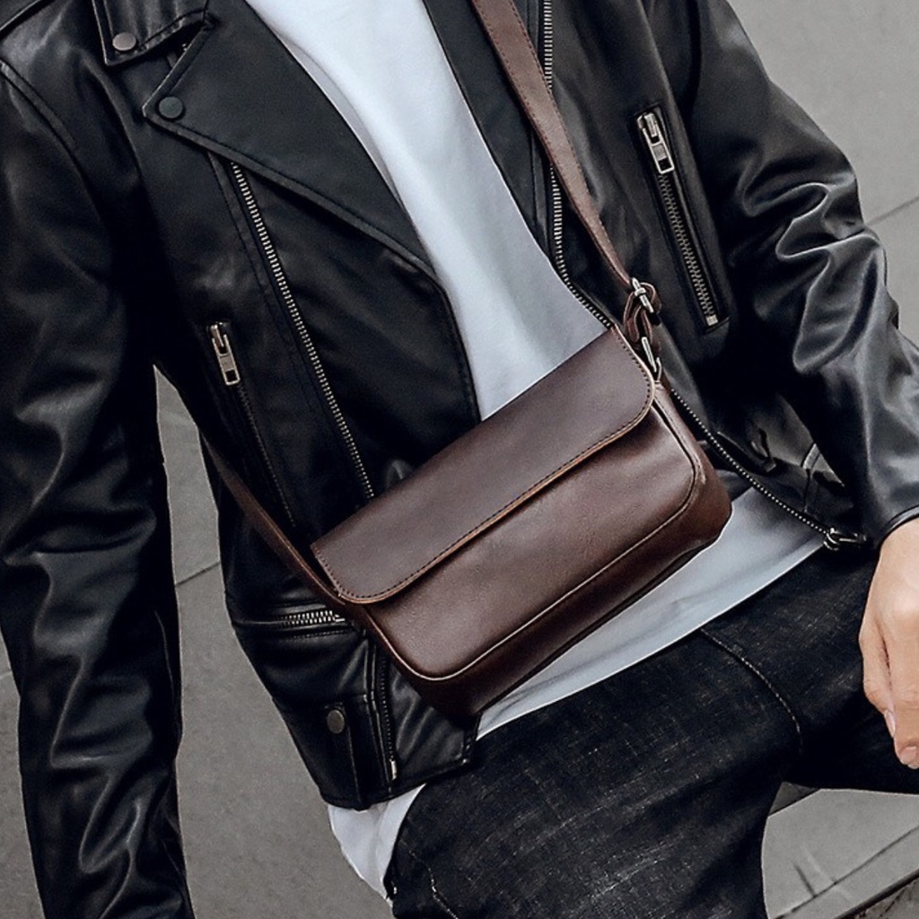 Túi Đeo Chéo Nam Da Bò Cao Câp BASIC, Trẻ Trung, Hiện Đại