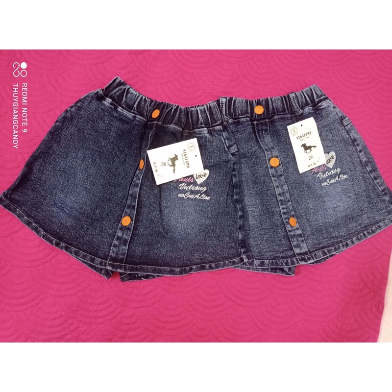 Quần jean giả váy cho bé 10-22kg