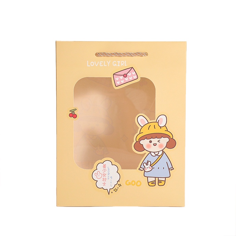 Túi đựng quà mặt kính hoạt hình Nhật Bản cô bé dễ thương