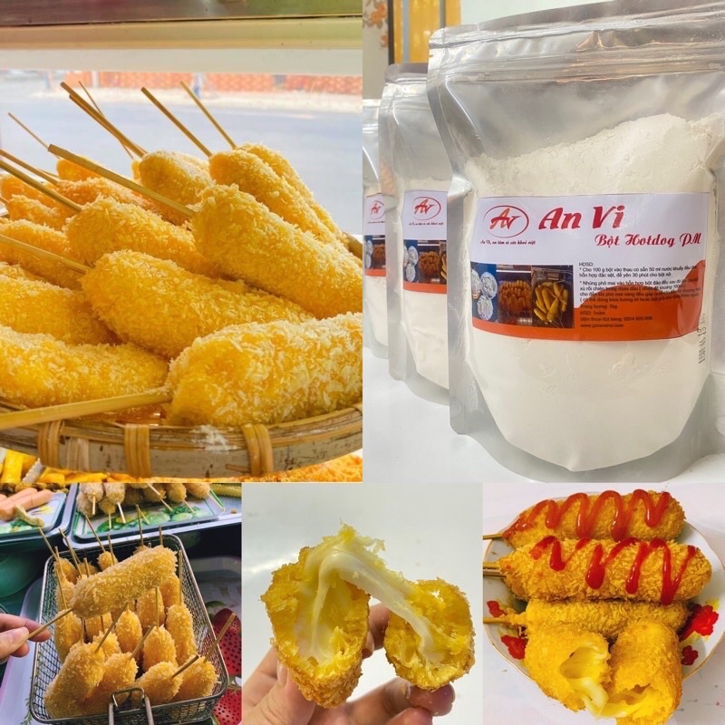 Bột hotdog phô mai que bịch 10kg