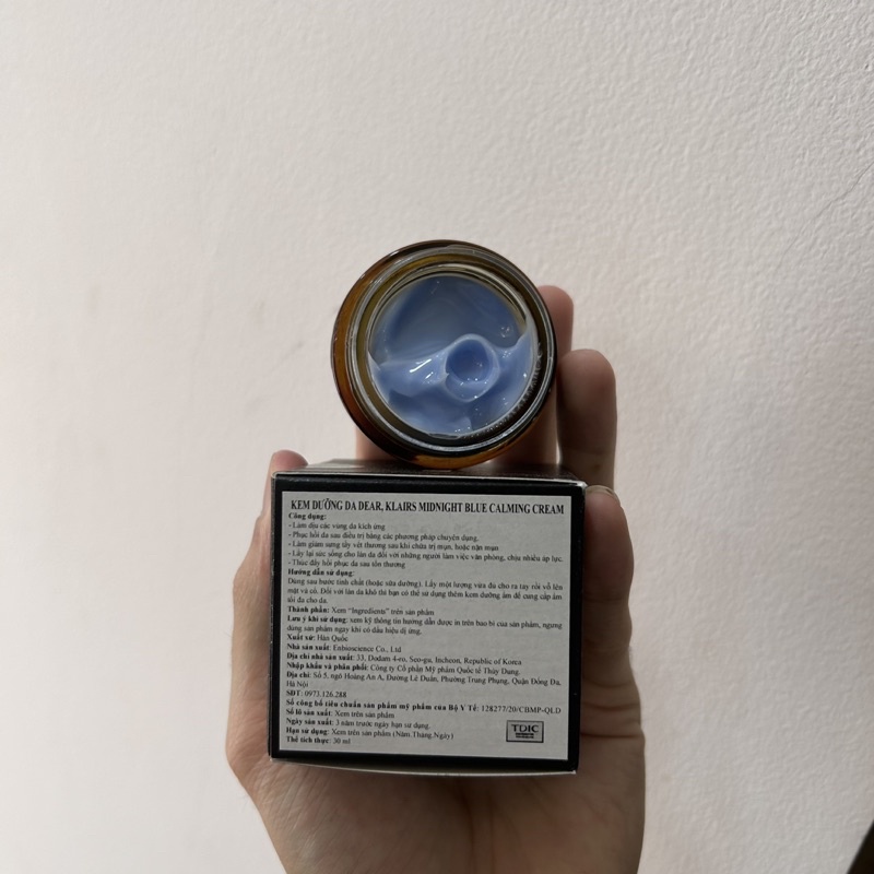 1 tặng 1 Kem dưỡng Klairs Midnight Blue Calming Cream