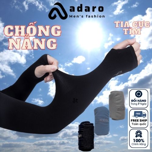Găng tay chống nắng ADARO Let’s Slim, Tất dài đeo tay chống nắng, Nam nữ, Chống đen da, Chống nóng