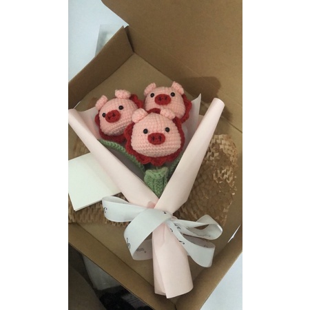 HOA CON HEO  BẰNG LEN