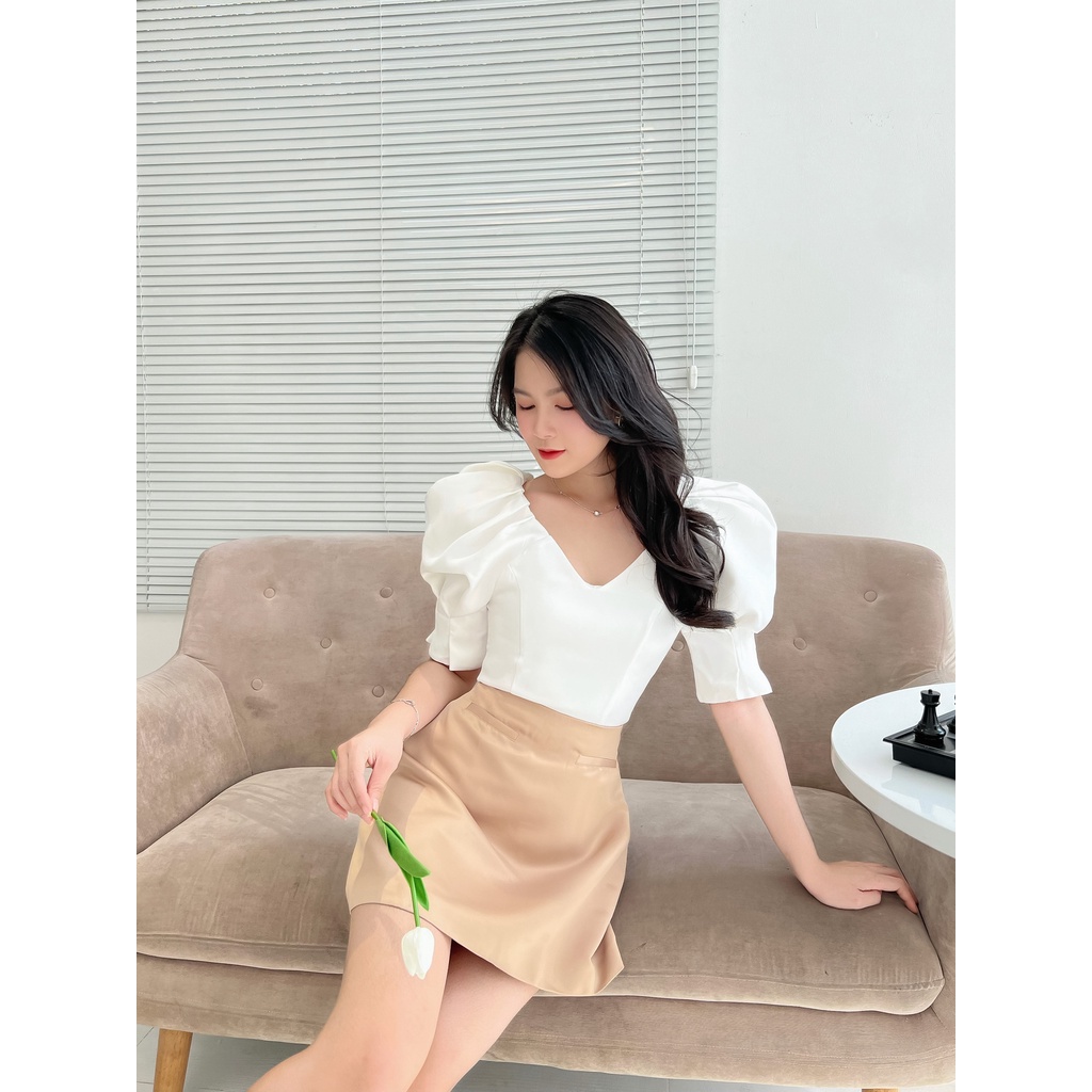 Chân váy nữ thiết kế Tafta lưng cao YEJU SKIRT - GOÛT DE JUN