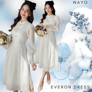 [Everon Dress] Đầm WAYO chiffon cao cấp tay dài phối nút xinh đẹp
