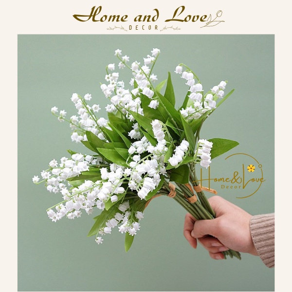 👉Bó 6 Cành Hoa Linh Lan, hoa Chuông Baby cao cấp - Hoa Giả Decor, phụ kiện bó hoa cô dâu