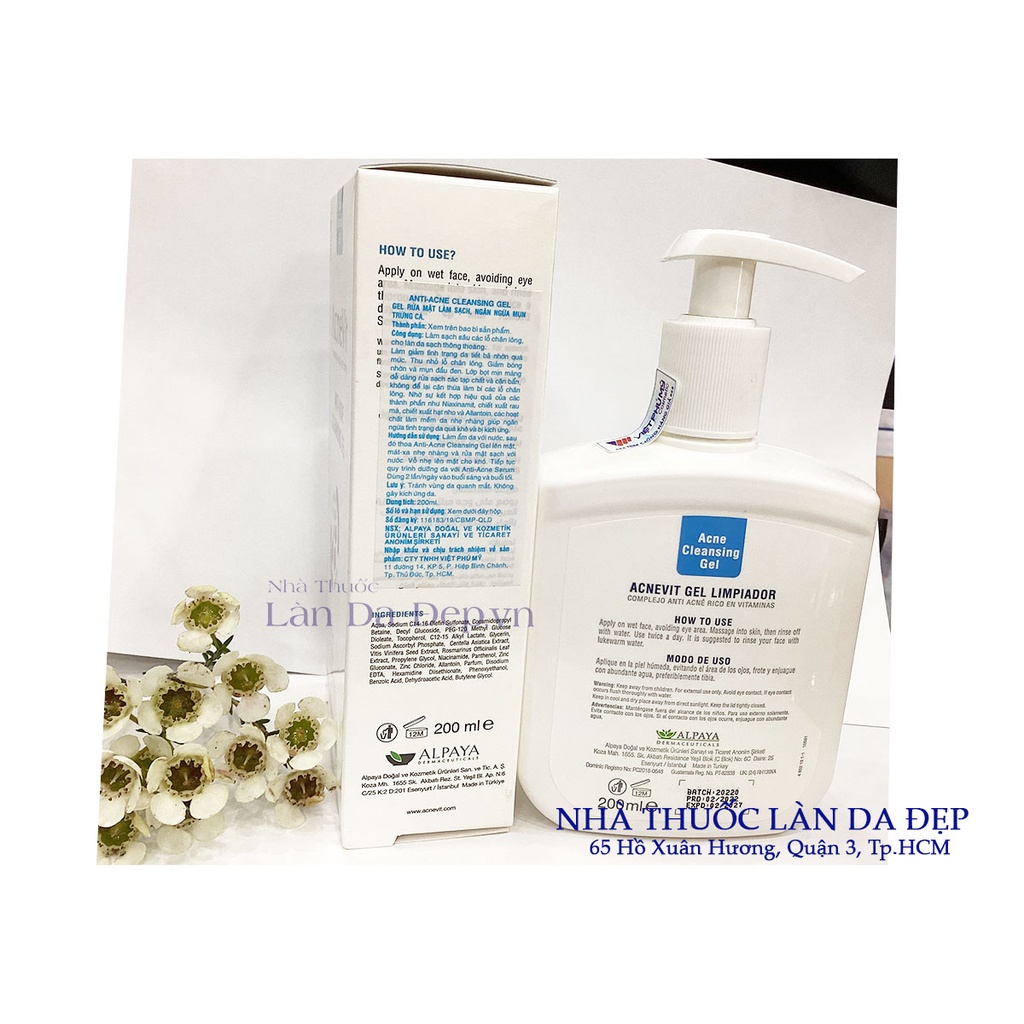 Sữa rửa mặt cho da mụn ACNEVIT Anti-Acne Cleansing Gel