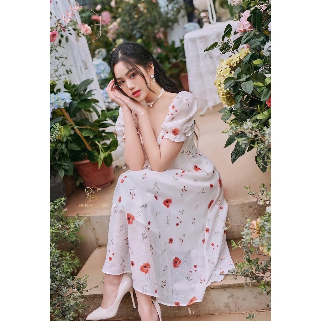 Vải Voan Tơ Hoa - May Váy Suông A, Váy Xòe - Khổ 1.5m - Không Co Giãn - Vải Hưng Anh