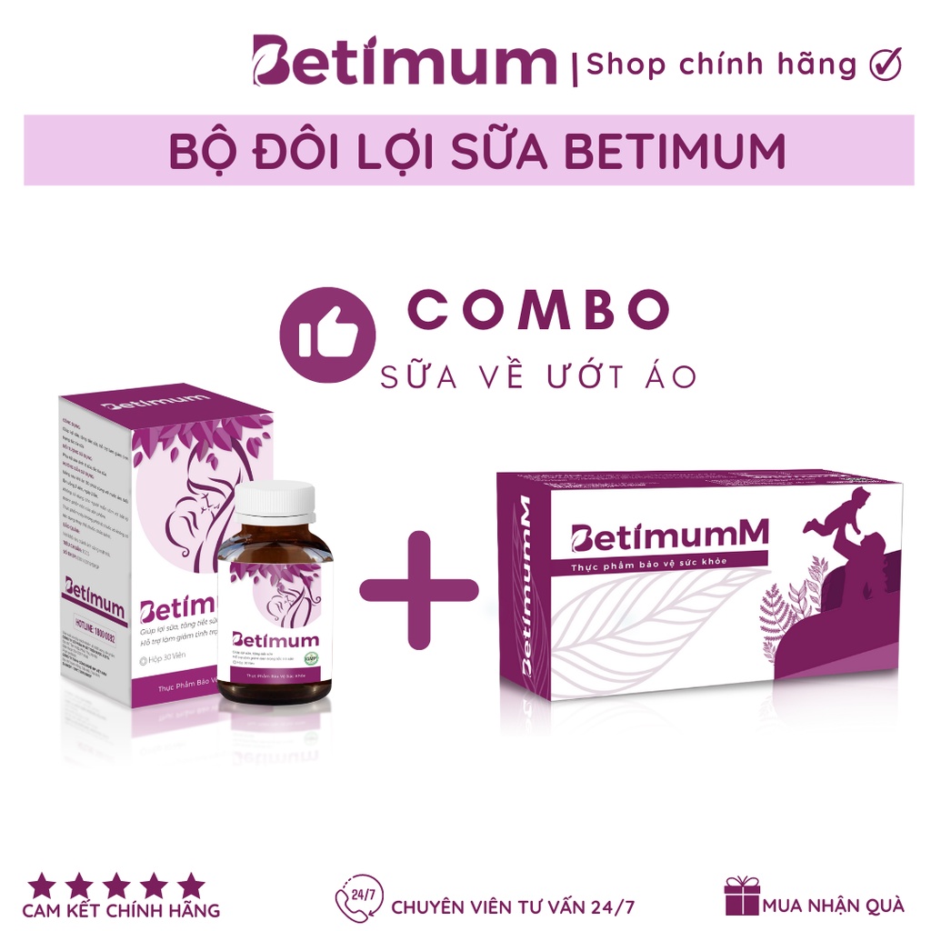 COMBO SIÊU ƯU ĐÃI - Lợi Sữa Betimum Cốm Ngũ Cốc Lợi Sữa Cỏ Cà Ri Fenugreek