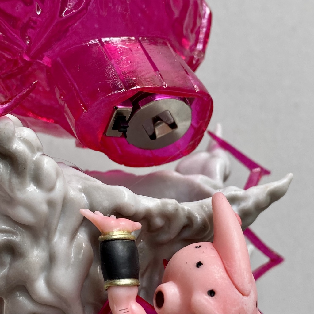 Mô hình Majin Buu  dùng chiêu quả cầu hủy diệt - Ma bư có đèn LED cực đẹp - mô hình Kid buu cao 24CM