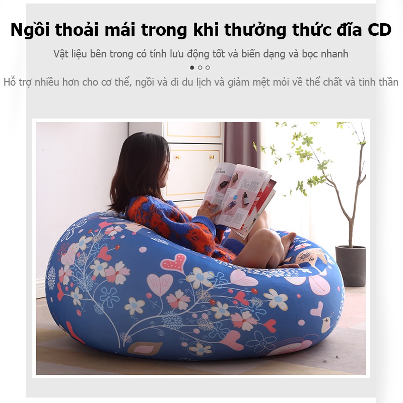 Lười biếng ghế sofa túi đậu, có thể nằm có thể ngủ, lấp đầy có thể được rửa sạch, hình cầu đơn, trẻ em người lớn tatami | BigBuy360 - bigbuy360.vn