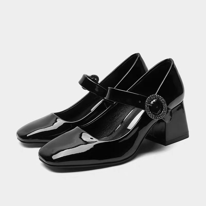 Giày Marry Jane quai ngang gót trụ NMINESTORE hàng FULLBOX đế 7cm M129