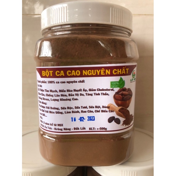 Cacao nguyên chất 100% - 500gr - Đắk Lắk