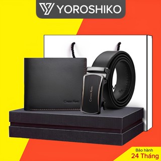 Combo ví thắt lưng nam cao cấp Yoroshiko hàng chính hãng