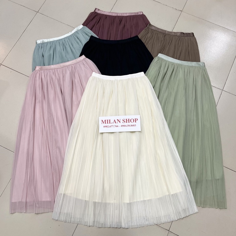 Chân váy von xòe dập ly hot hit