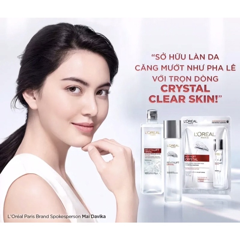 Nước Tẩy Trang Làm Sạch Cho Da Dầu L'oreal Revitalift Crystal Purifying Micellar Water 95ml