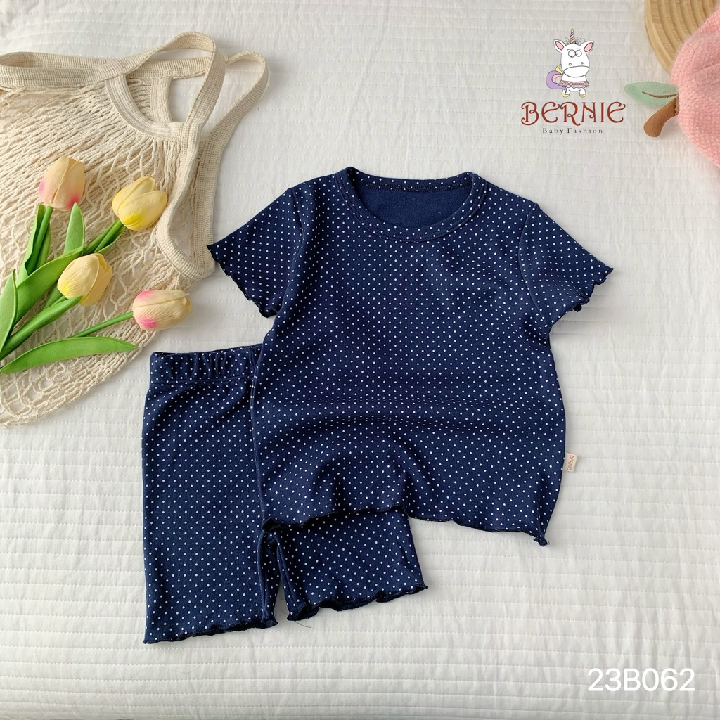 Bộ bèo cộc họa tiết chấm bi Bernie cho bé gái