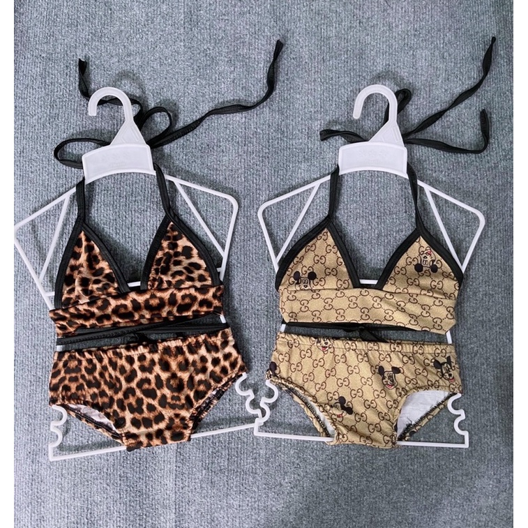 Set áo dây + chip bikini cho bé gái