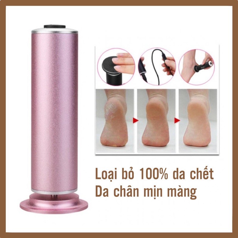 Máy Chà Gót Chân, Tẩy Tế Bào Chết Cho Tiệm Nail, Cá Nhân Tại Nhà-Tặng Kèm 60 Miếng Chà