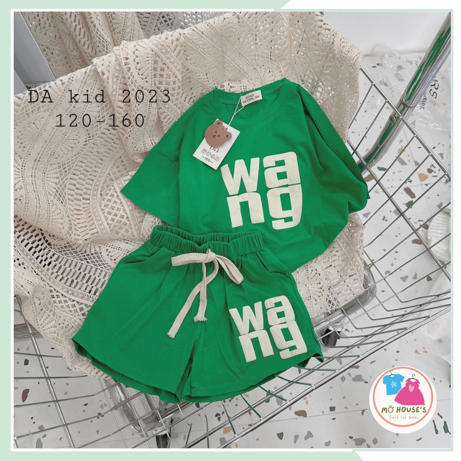 Bộ wang cotton xịn sò cho bé, bộ cộc tay bé trai, đồ bộ bé gái BBG23