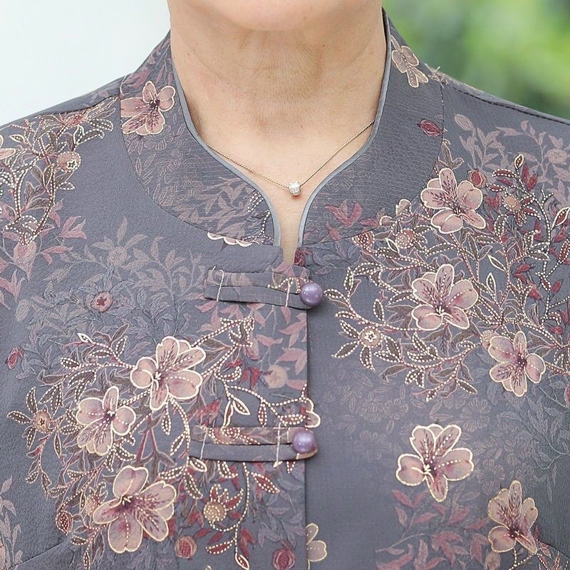 Áo lụa trung niên tay lỡ cao cấp