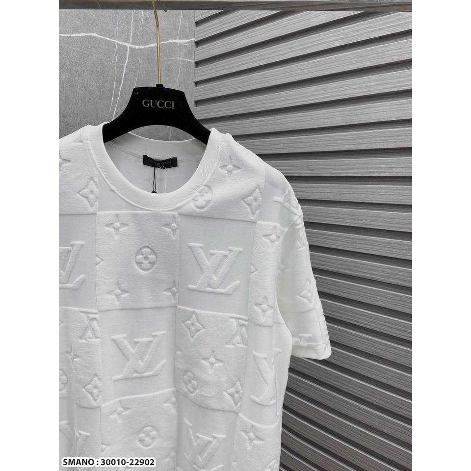 Áo Thun Cotton LV Nam Vân Nổi Cao Cấp - Áo Phông Nam LV Nổi Siêu HOT