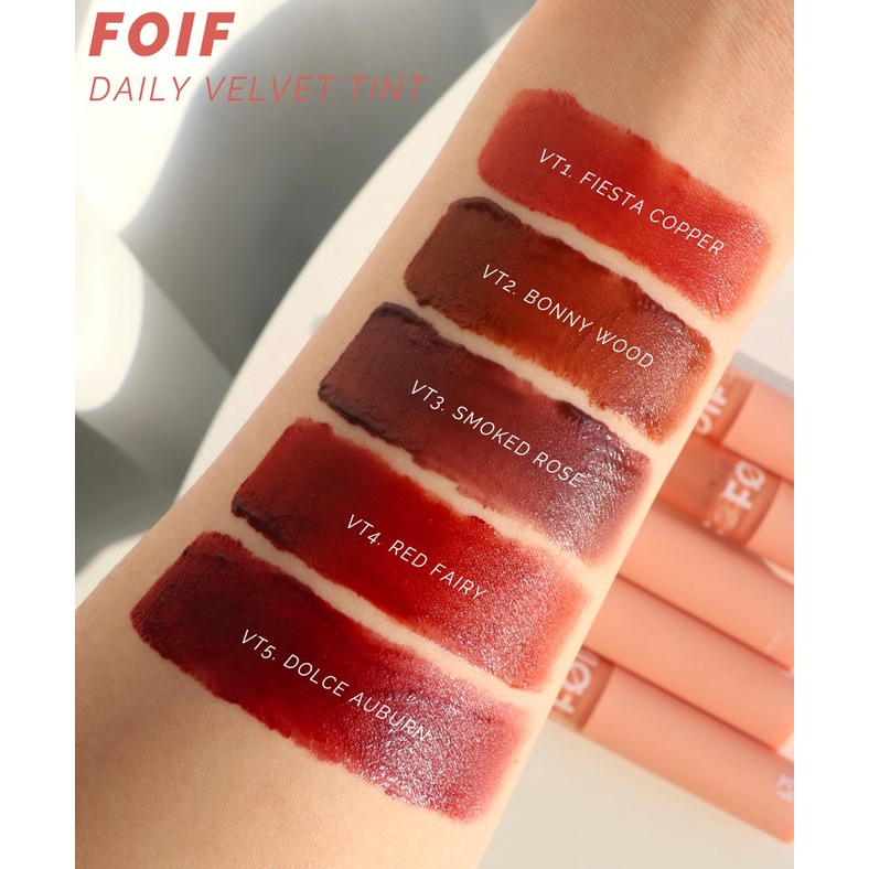 [FOIF by MERZY] Son Kem Lì Thuần Chay, Mịn Mượt Lâu Trôi Hàn Quốc Foif Daily Velvet Tint 3g | BigBuy360 - bigbuy360.vn