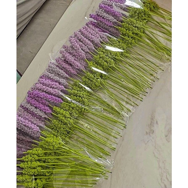 Hoa lavender bằng len