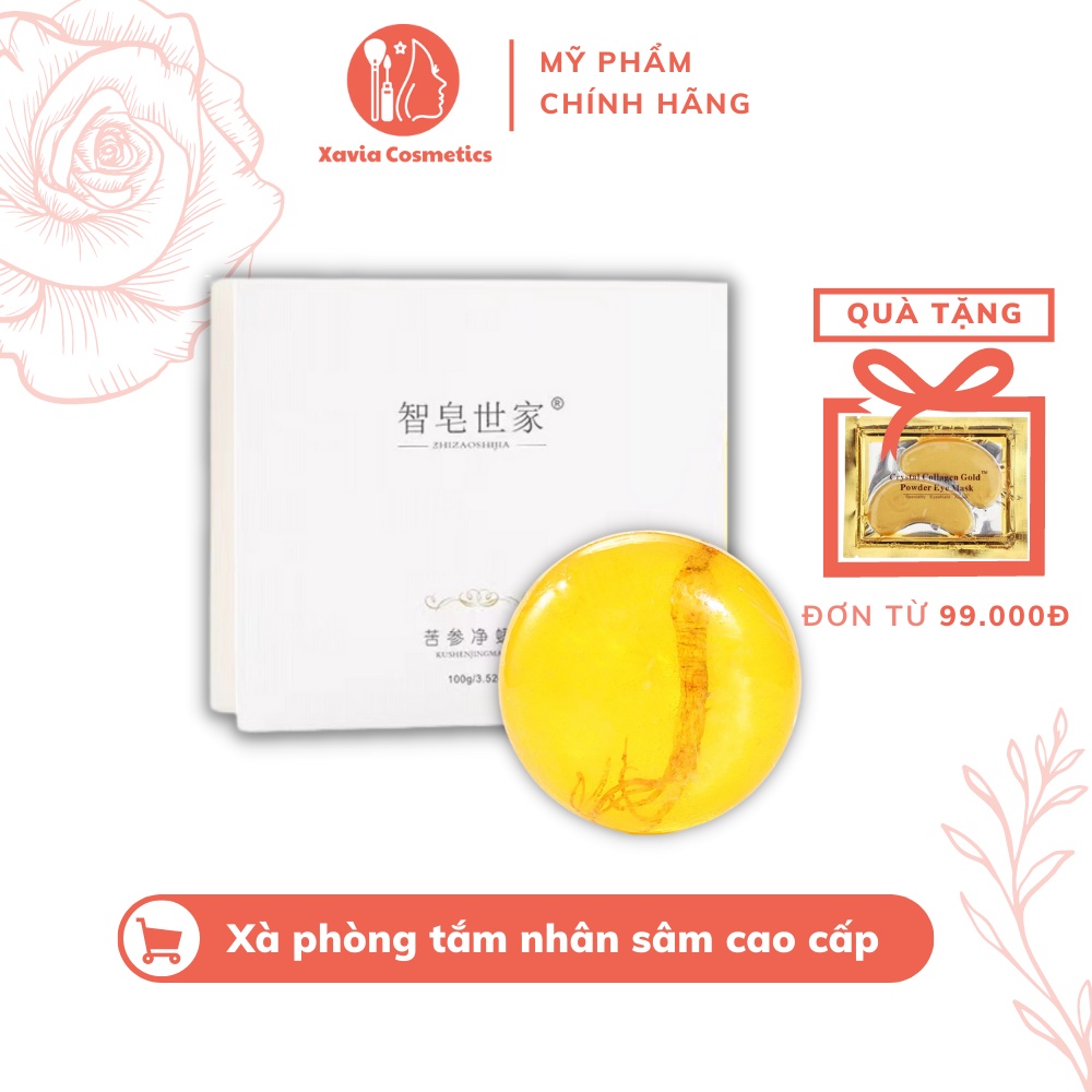 Xà phòng tắm nhân sâm cao cấp - Loại bỏ bã nhờn, kiểm soát mụn hiệu quả, làm sạch sâu, sáng da và mờ các vết thâm sạm