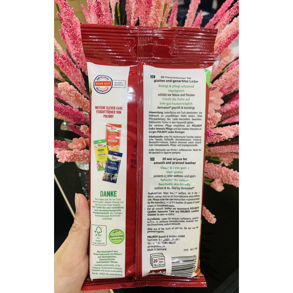 Khăn Chuyên Dụng Cao Cấp Dùng Để Lau Đồ Da Poliboy Leder - Hàng Đức Chính Hãng