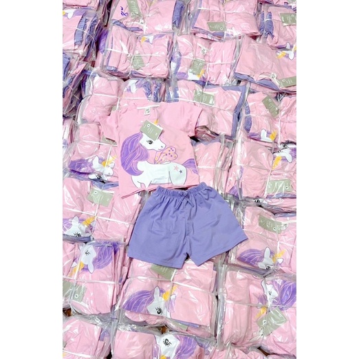 Set bộ ngựa pony màu hồng tím cho bé