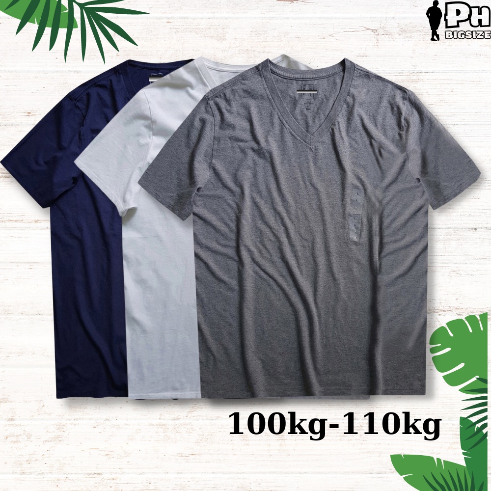 Áo Thun Bigsize 80kg - 115kg | Áo Phông ngoại cỡ cổ tim size to | PH Big Size | A105
