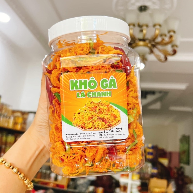 Khô Gà Lá Chanh Đặc biệt 500gr gà sấy khô ngon - Top Shop Food Đồ Ăn Vặt