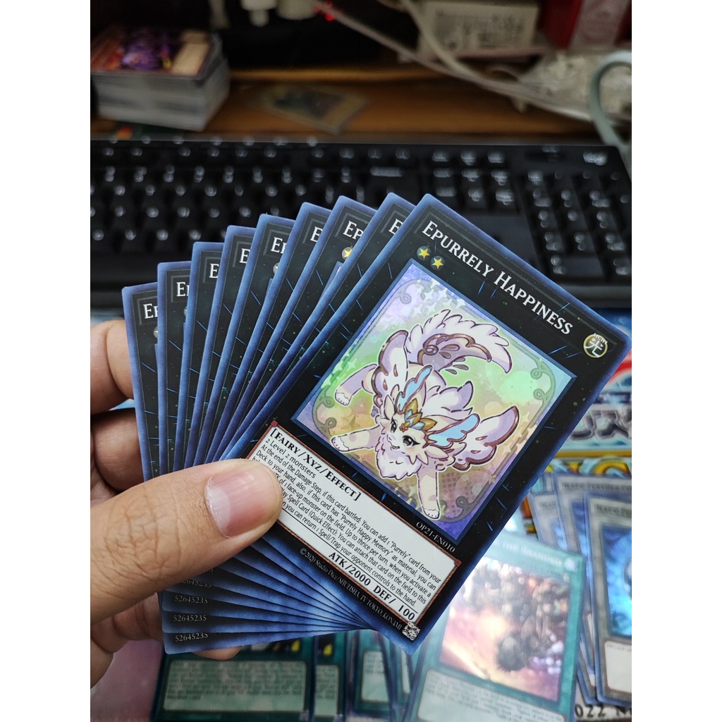 1 lá thẻ bài Epurrely Happiness US Super Rare OP21-EN010
