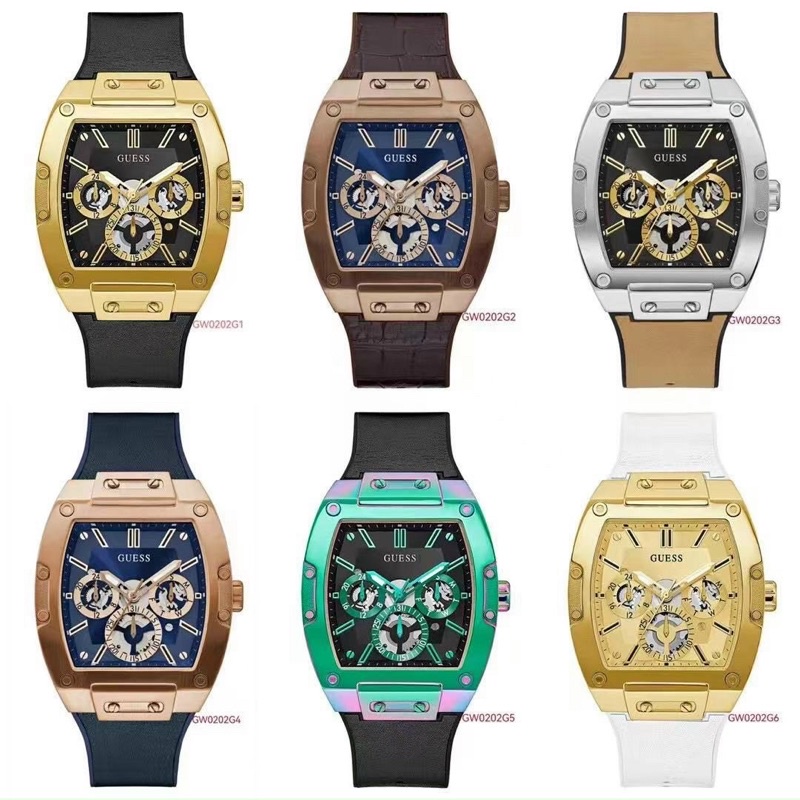 Đồng Hồ Nam Unisex Guess GW0202G1, GW0202G2, GW0202G3, GW0202G4, GW0202G5, GW0202G6 Dây Silicon , Size 43mm (1993watch)