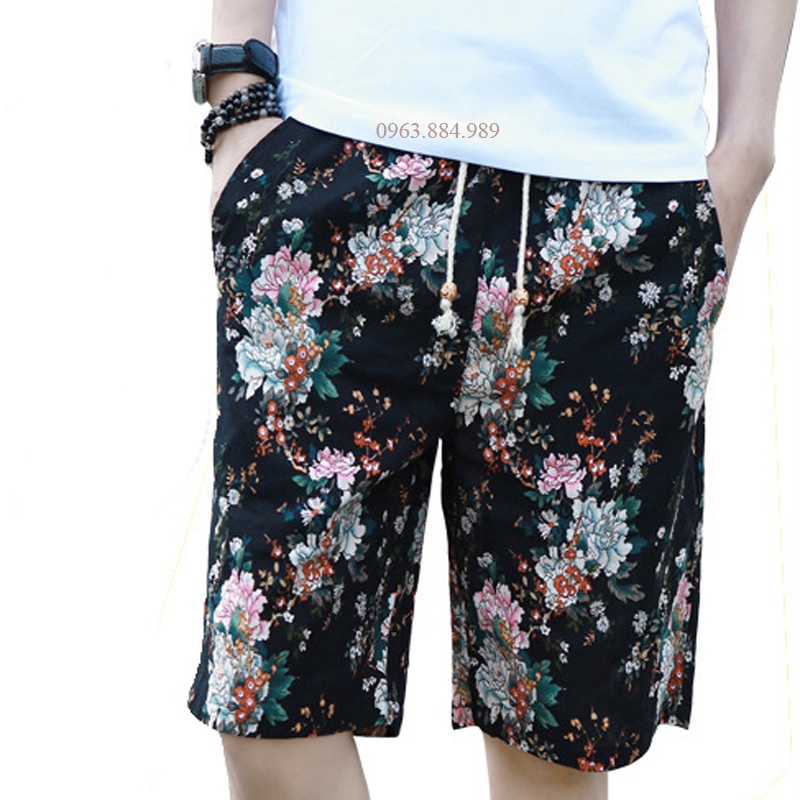 Quần đùi chất đũi thoáng mát Đ.07 in hình đẹp cho anh em - Ảnh, video shop làm