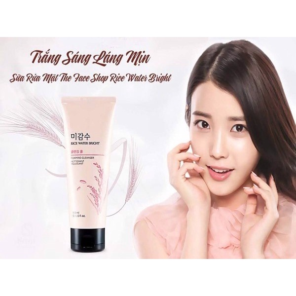 Sữa Rửa Mặt Gạo Rice Water Bright Cleansing Foam The Face Shop Sáng Da Chiết Xuất Gạo 150ml - DUXBO