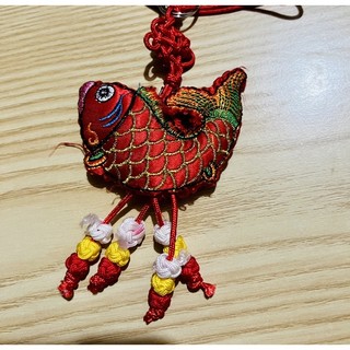 Móc khoá thổ cẩm, cá chép may mắn