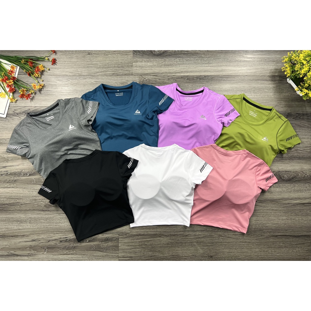 {free ship } áo crop top nữ ,kèm mút lót áo ,chất thun poly co dãn