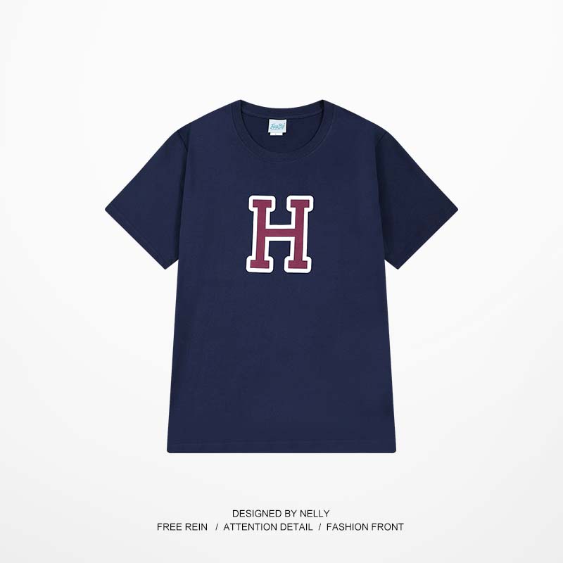 Áo thun Nelly ngắn tay in hình "H" áo phông