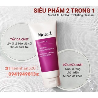 Sữa rửa mặt tẩy da chết Murad AHA/BHA Exfoliating Cleanser