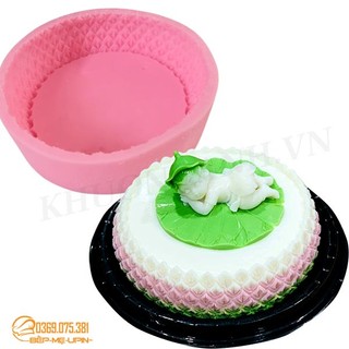Khuôn silicon đài sen 19 cm đổ cốt bánh rau câu khuôn mắt thơm khuôn đế sen khuôn silicon tháp sen